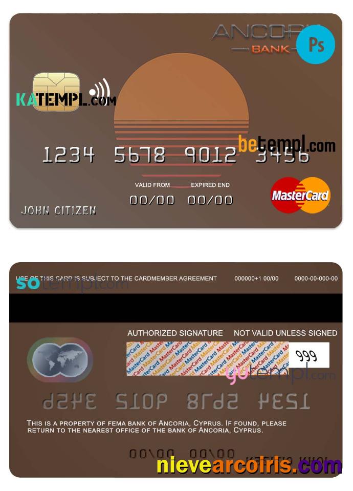 Cyprus Ancoria bank mastercard